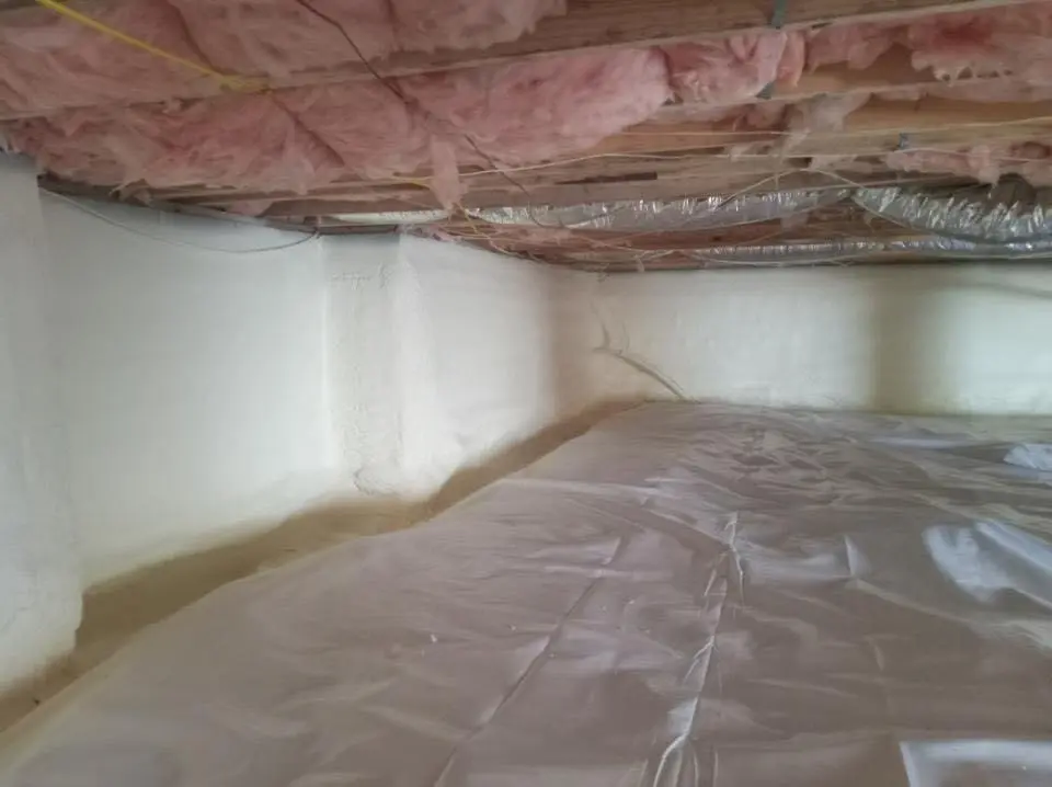 Crawl space encapsulation with closed-cell spray foam for Attic Insulation in Pendleton